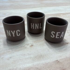 Lot of 3 STARBUCKS Reserve 3 oz Demitasse Espresso Cups (HNL, SEA, NYC)